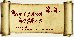 Marijana Majkić vizit kartica